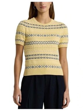 Ralph Lauren Fair Isle Short Sleeve Sweater